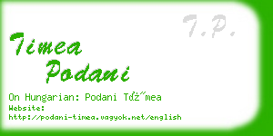 timea podani business card